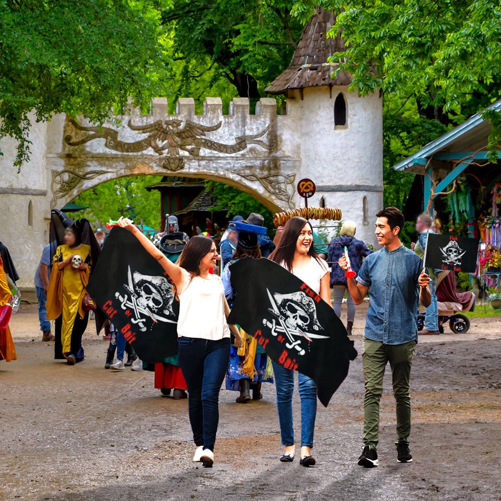 Fish or Cut Bait Pirate Flag 3x5ft Poly - Flags Importer