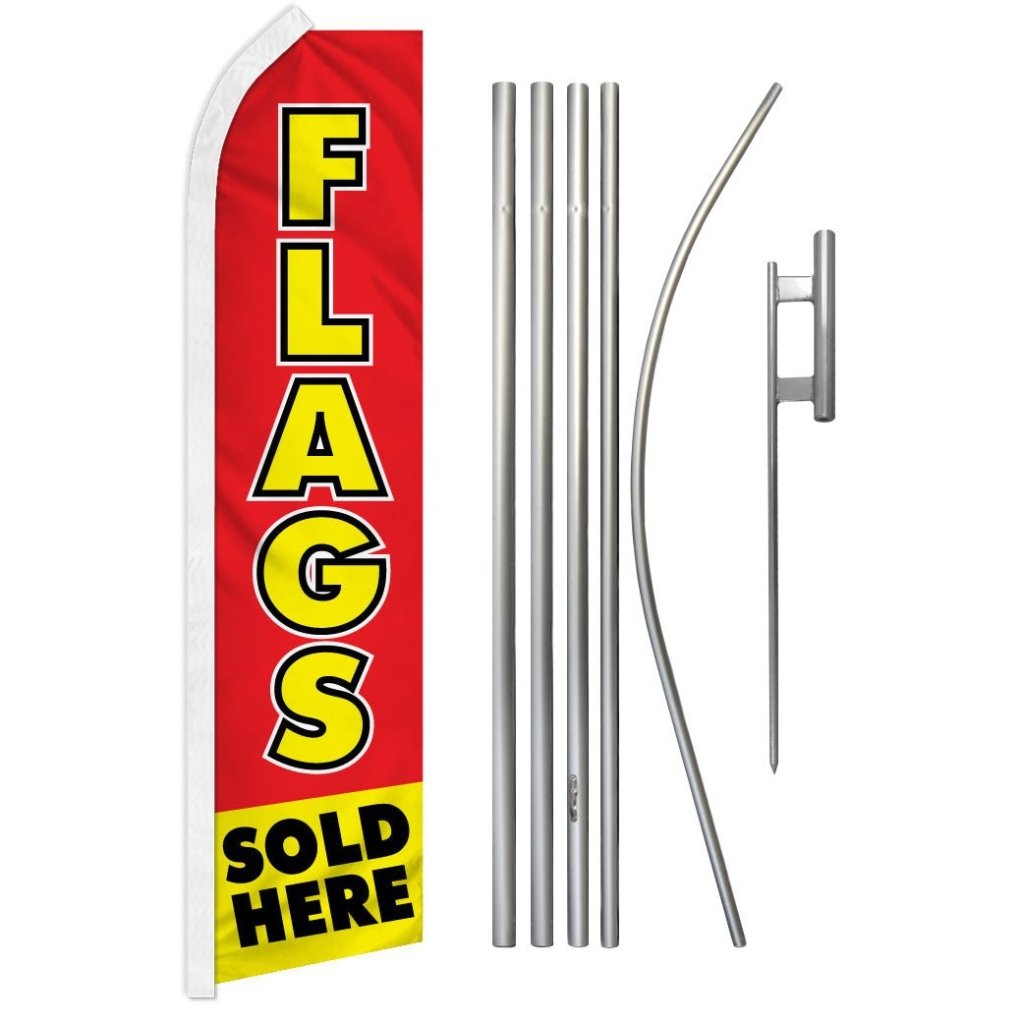 Flags Sold Here Super Flag & Pole Kit - Flags Importer