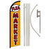 Flea Market Windless Banner Flag & Pole Kit - Flags Importer
