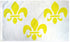 Fleur De Lis (White 3) Flag 3x5ft Poly - Flags Importer