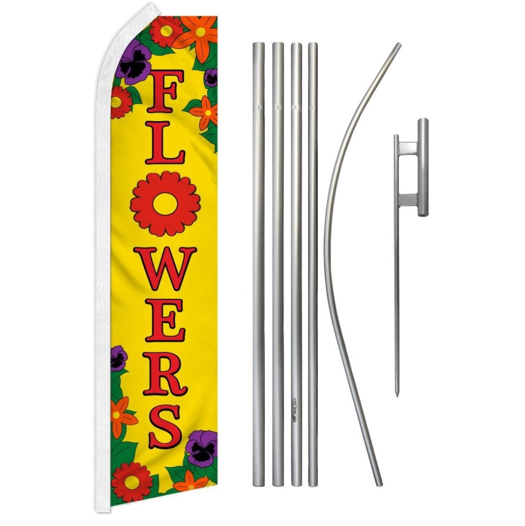 Flowers Super Flag & Pole Kit - Flags Importer