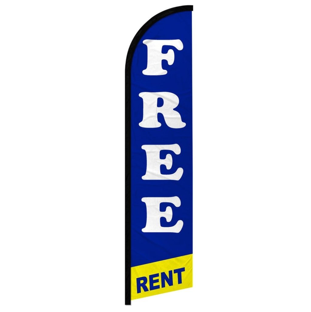 Flags 4 Rent Free Rent Windless Banner Flag | Flags Importer | 11.5ft x 2.5ft ...