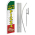 Fresh Hot Pizza Super Flag & Pole Kit - Flags Importer