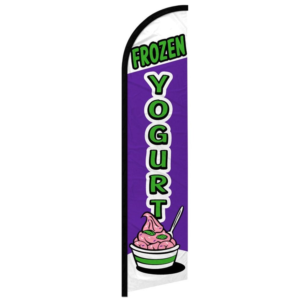 Frozen Yogurt Windless Banner Flag - Flags Importer