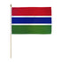 Gambia 12x18in Stick Flag - Flags Importer