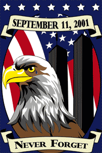 Never Forget 9/11 Garden Printed Polyester Garden Flag 28in by 40in