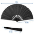 Glitter Black X - Large Hand Fan - Flags Importer