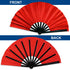 Glitter Red X - Large Hand Fan - Flags Importer