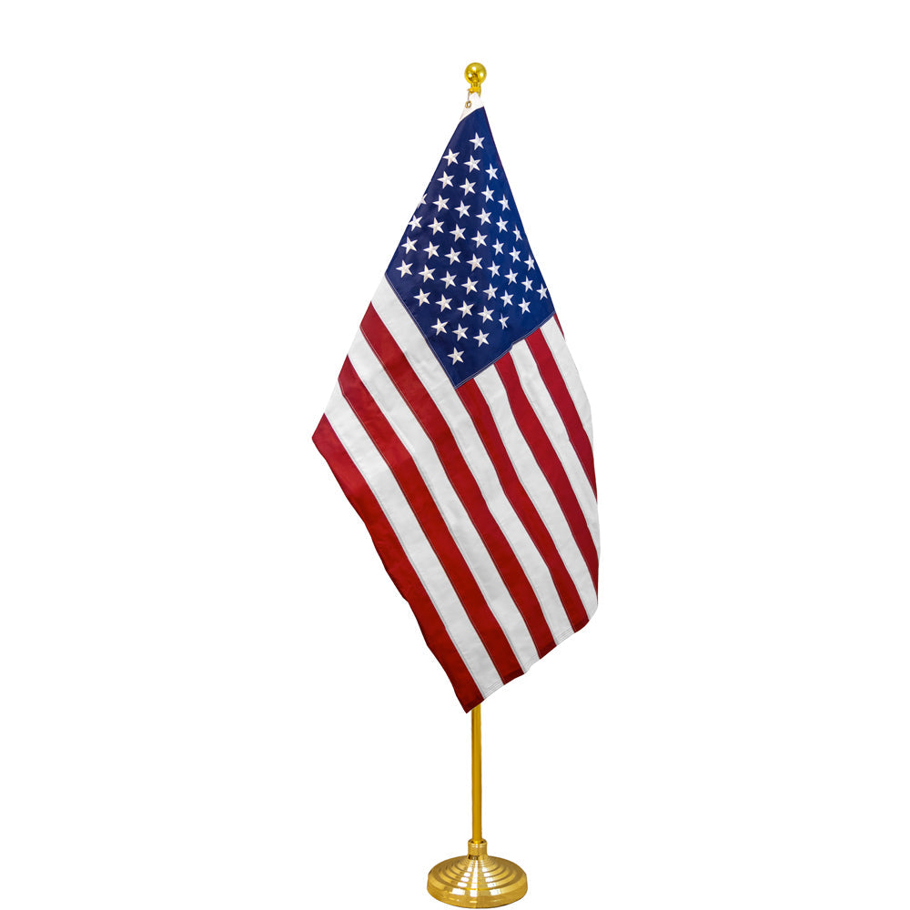 8ft 2pc Gold Aluminum Pole (Gold Ball)