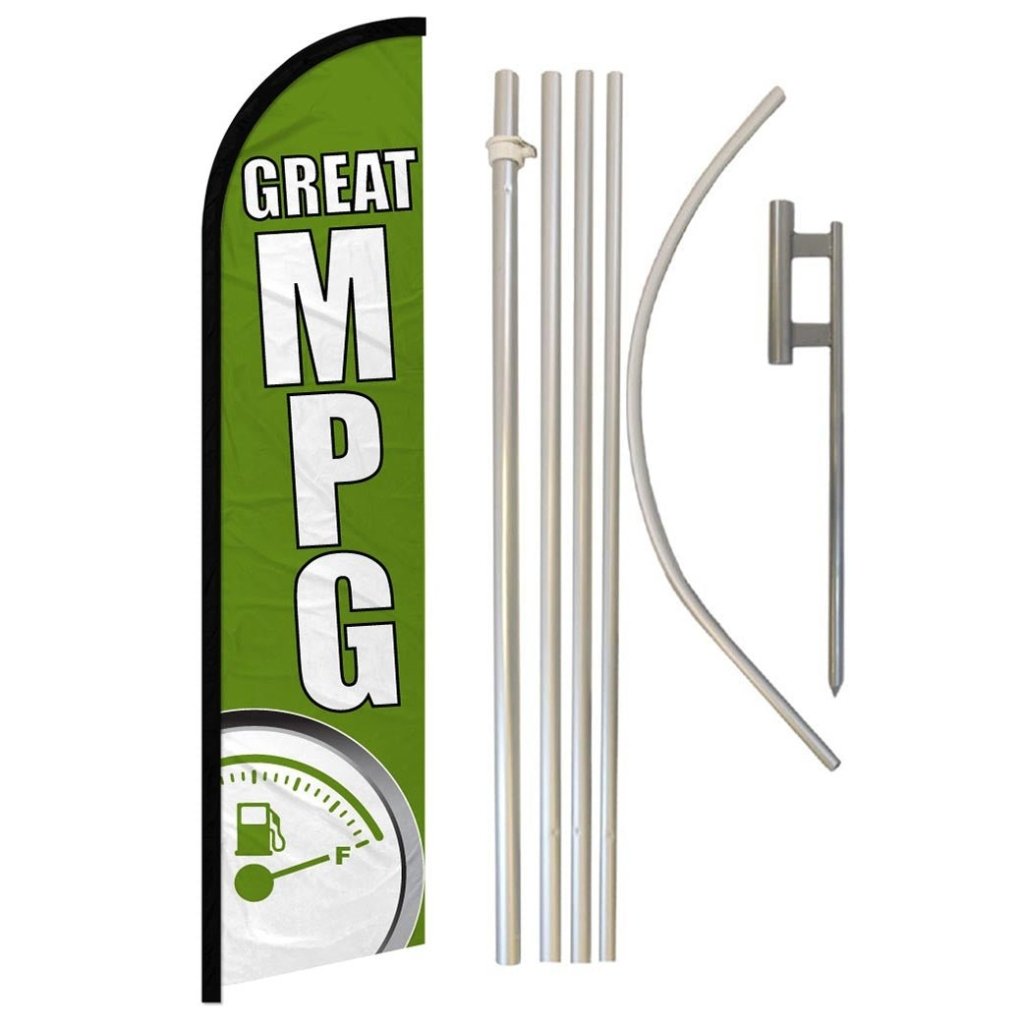 Great MPG Windless Banner Flag & Pole Kit - Flags Importer