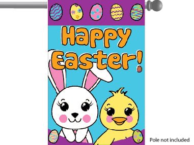 Happy Easter Garden Flag (24x36in) - Flags Importer