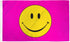 Happy Face (Pink) Flag 3x5ft Poly - Flags Importer