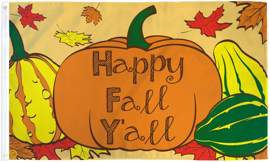 Happy Fall Yall Flag 3x5ft Poly - Flags Importer