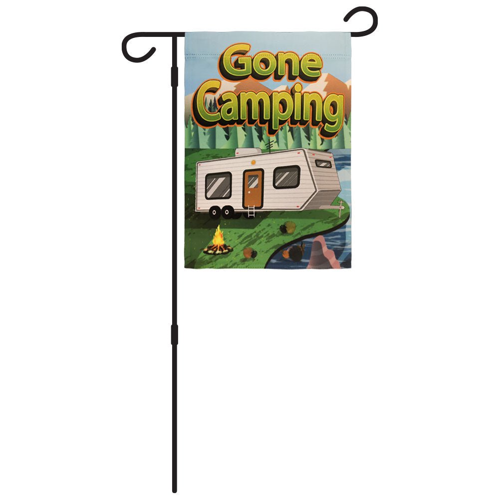 H&G Studios Gone Camping 12x18in Garden Flag - Flags Importer