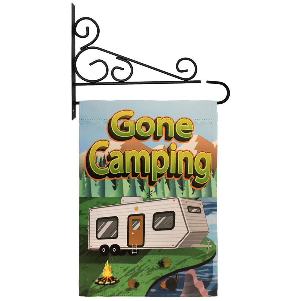 H&G Studios Gone Camping 12x18in Garden Flag - Flags Importer