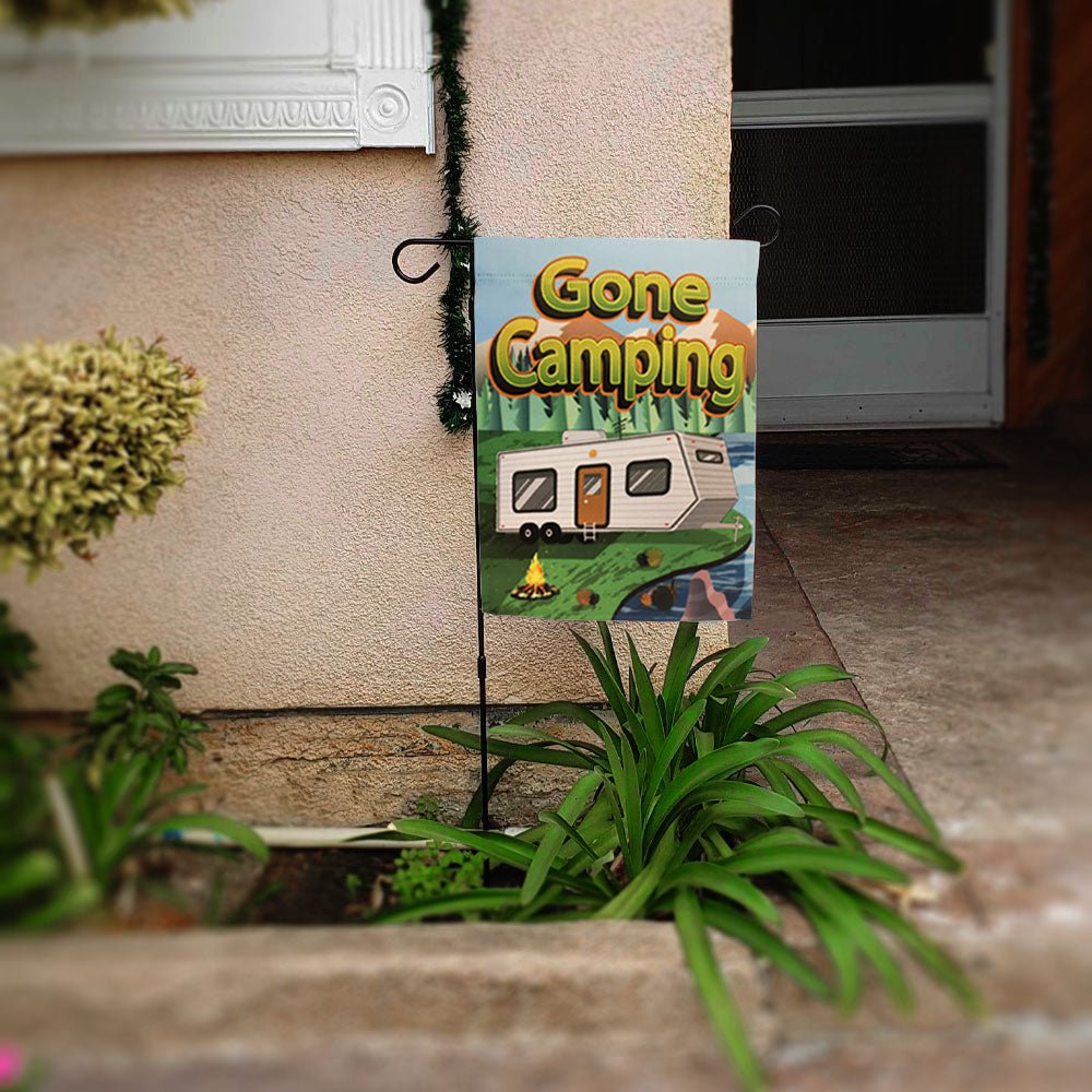 H&G Studios Gone Camping 12x18in Garden Flag - Flags Importer