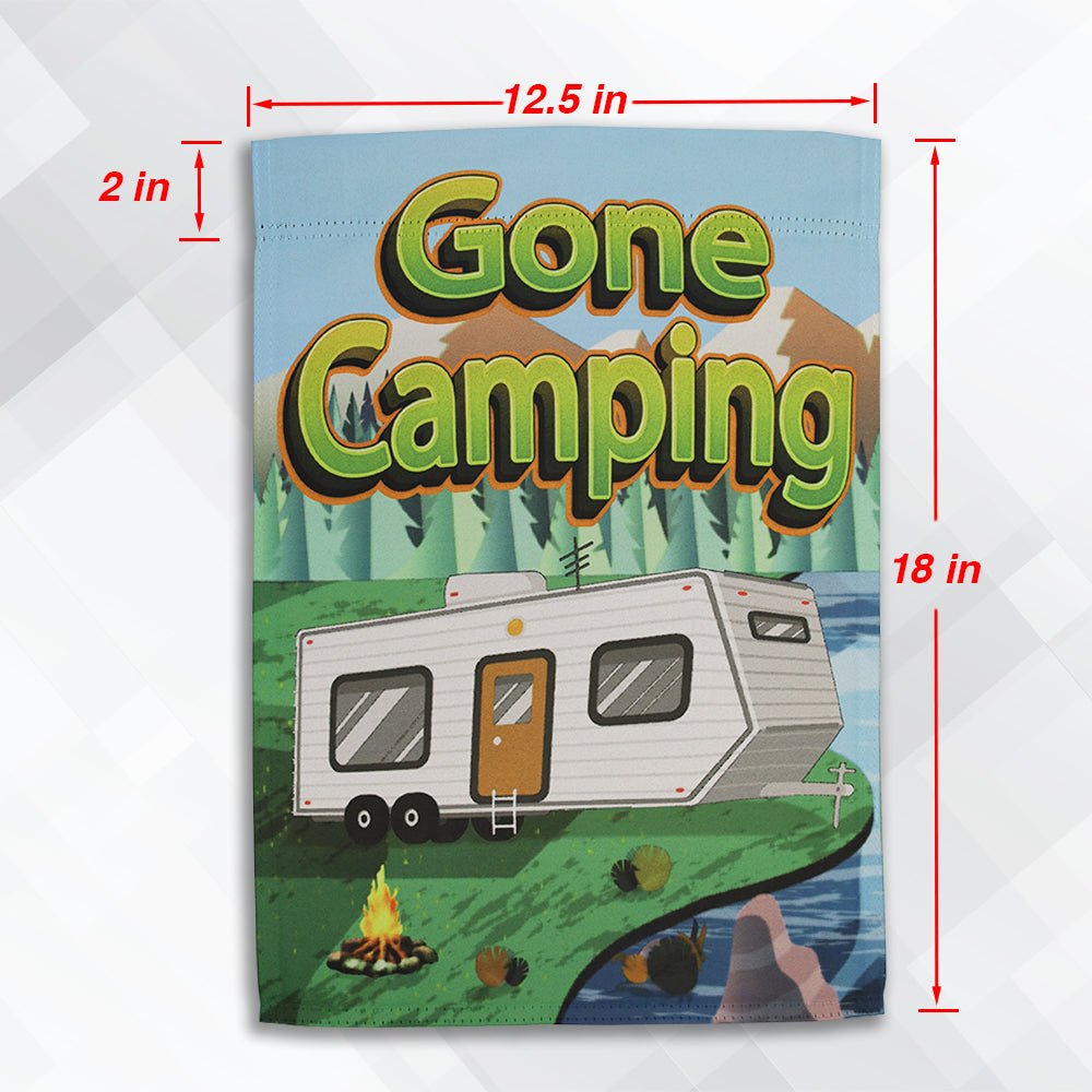 H&G Studios Gone Camping 12x18in Garden Flag - Flags Importer