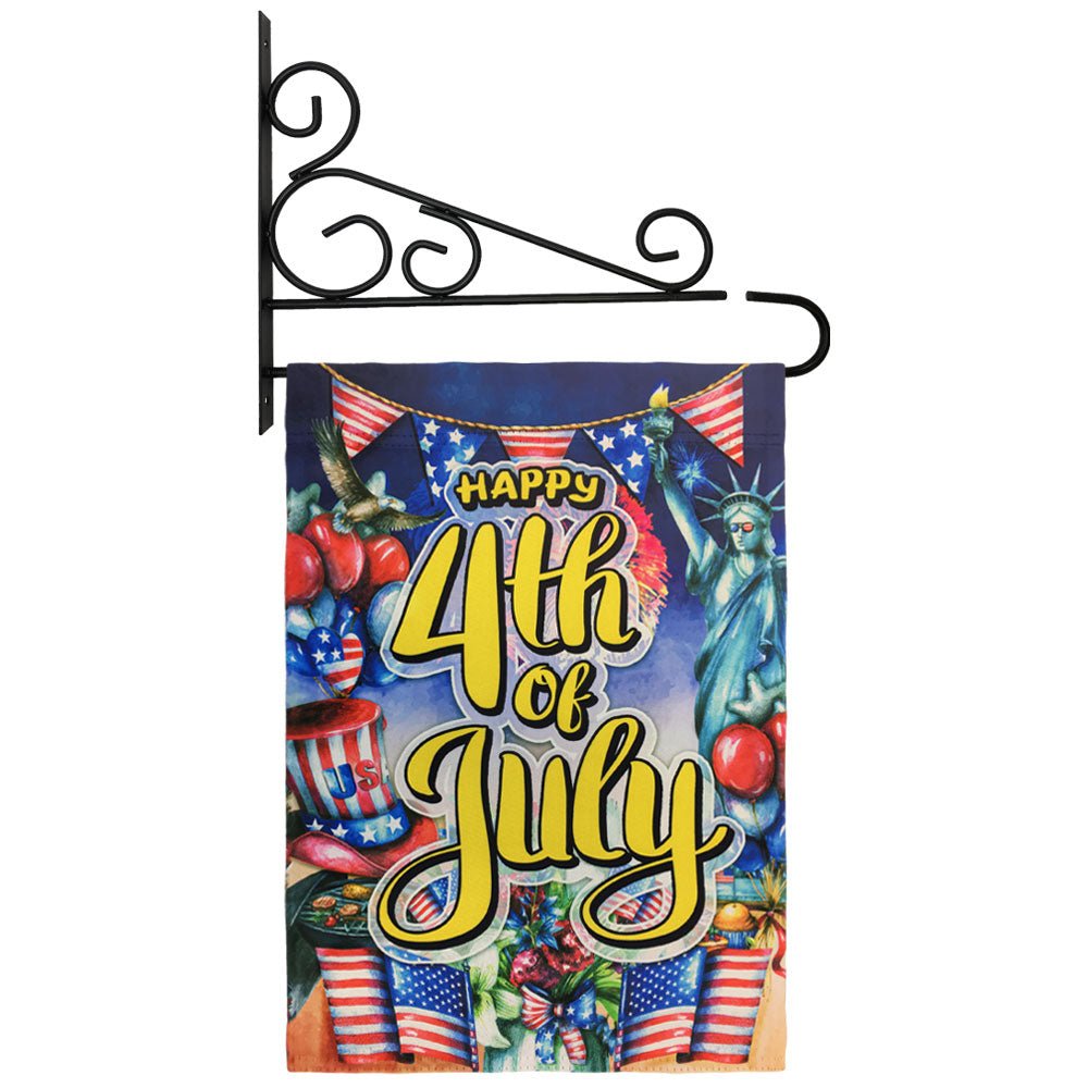 H&G Studios Happy 4th of July (Party) 12x18in Garden Flag - Flags Importer