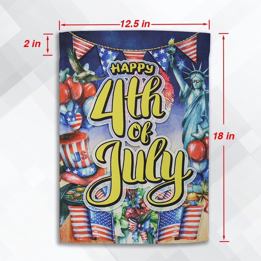 H&G Studios Happy 4th of July (Party) 12x18in Garden Flag - Flags Importer