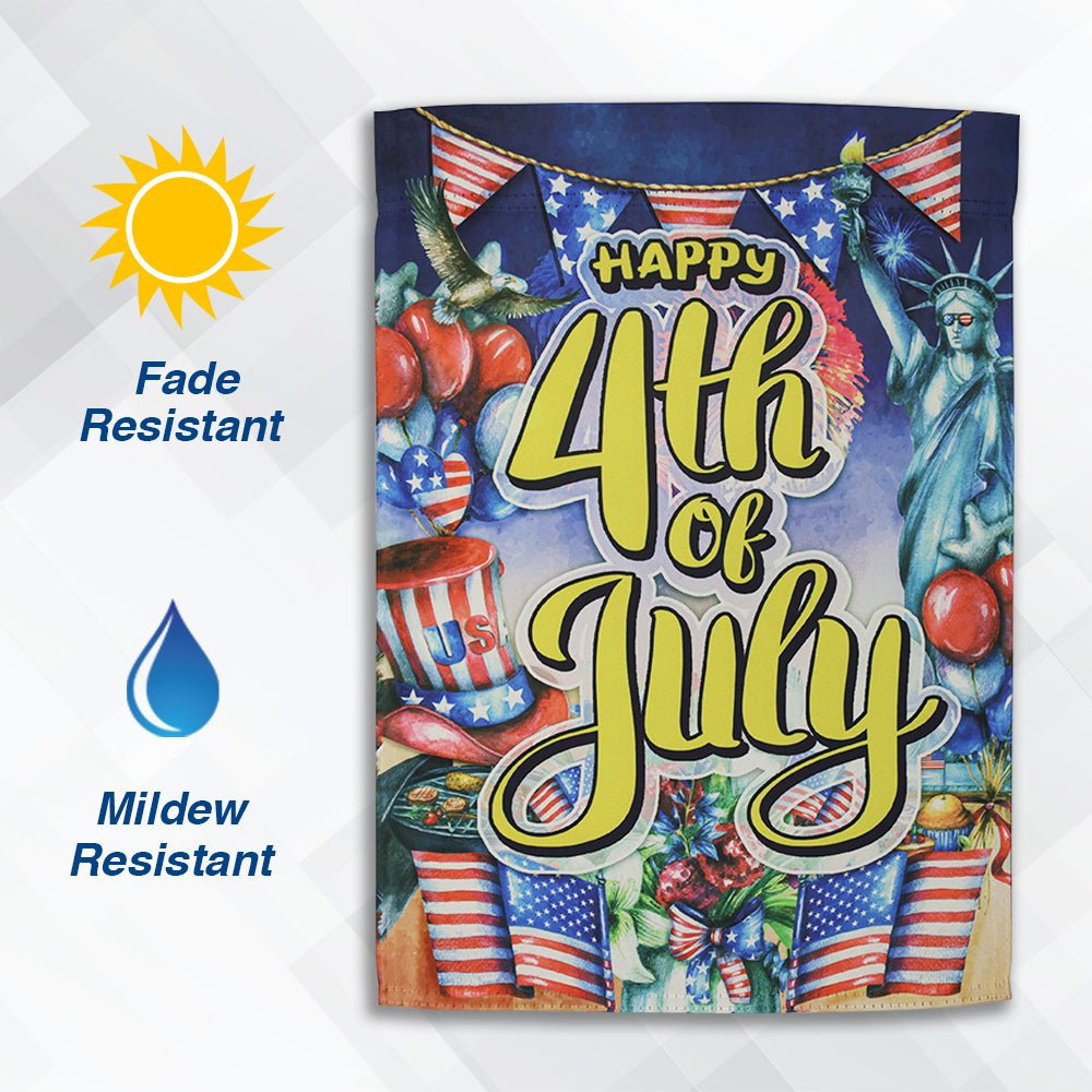 H&G Studios Happy 4th of July (Party) 12x18in Garden Flag - Flags Importer