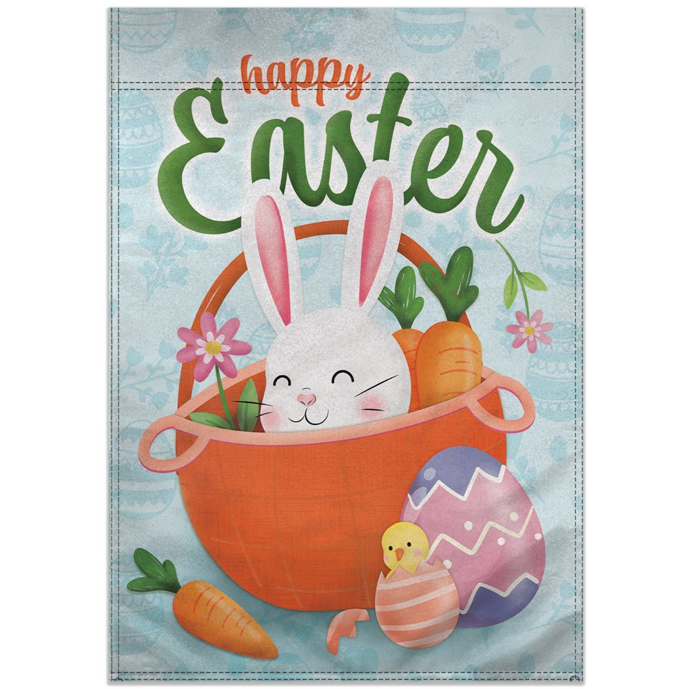 H&G Studios Happy Easter (Bunny) 12x18in Garden Flag - Flags Importer