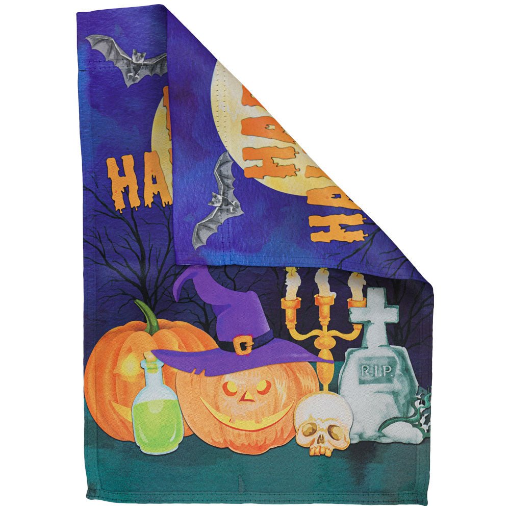 H&G Studios Happy Halloween (Graveyard) 12x18in Garden Flag - Flags Importer