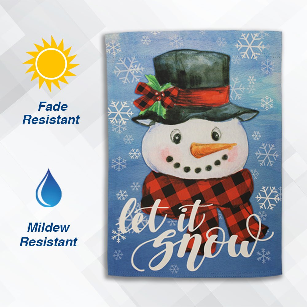 H&G Studios Let it Snow (Snowman) 12x18in Garden Flag - Flags Importer