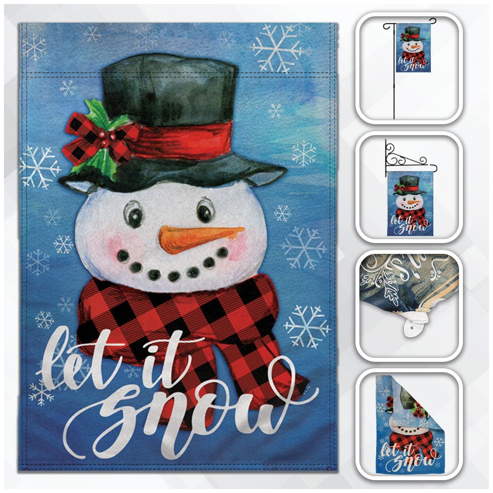 H&G Studios Let it Snow (Snowman) 12x18in Garden Flag - Flags Importer