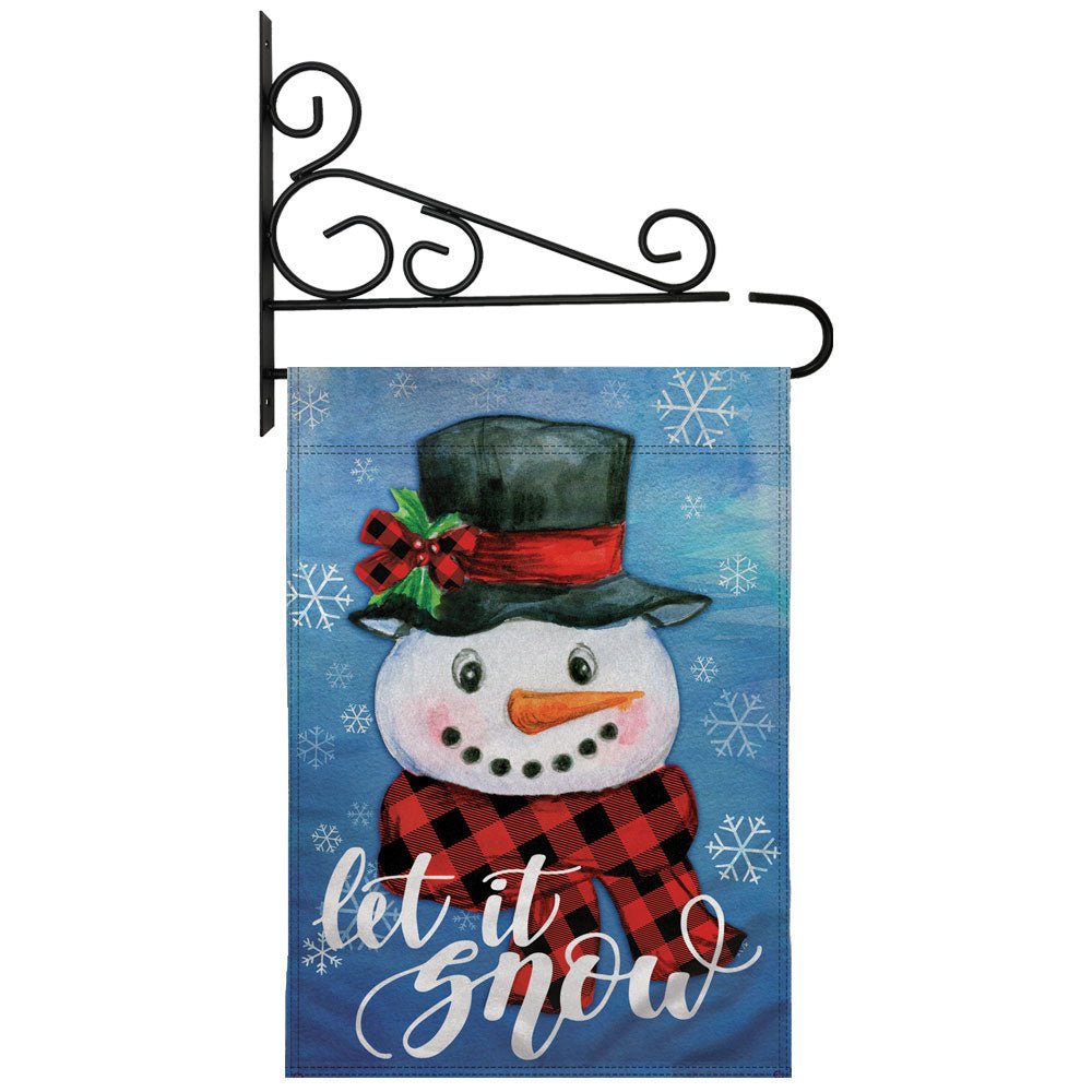 H&G Studios Let it Snow (Snowman) 12x18in Garden Flag - Flags Importer