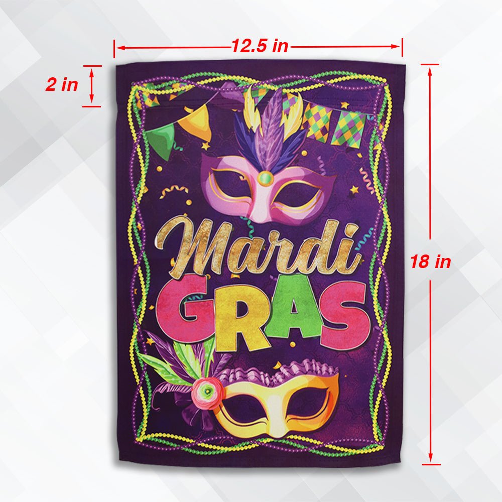 H&G Studios Mardi Gras (Carnival) 12x18in Garden Flag - Flags Importer