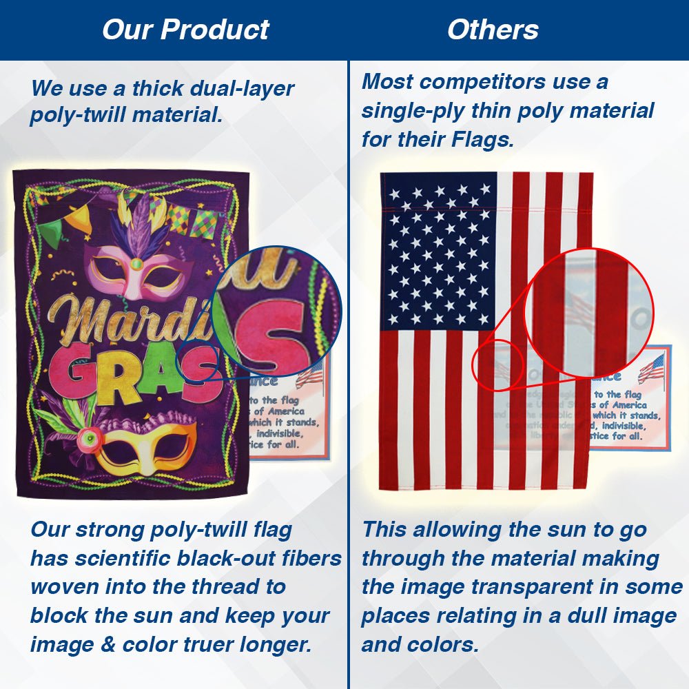H&G Studios Mardi Gras (Carnival) 12x18in Garden Flag - Flags Importer