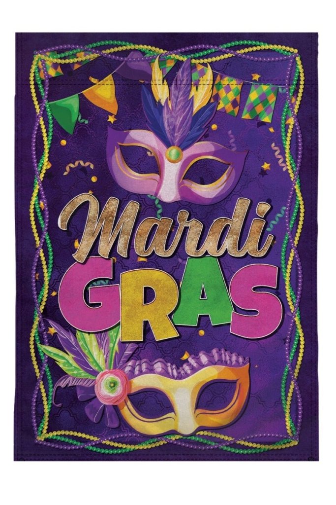 H&G Studios Mardi Gras (Carnival) 12x18in Garden Flag - Flags Importer