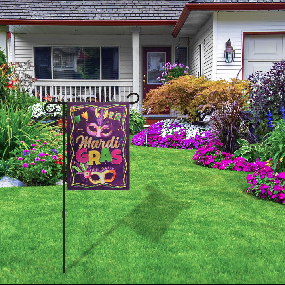 H&G Studios Mardi Gras (Carnival) 12x18in Garden Flag - Flags Importer