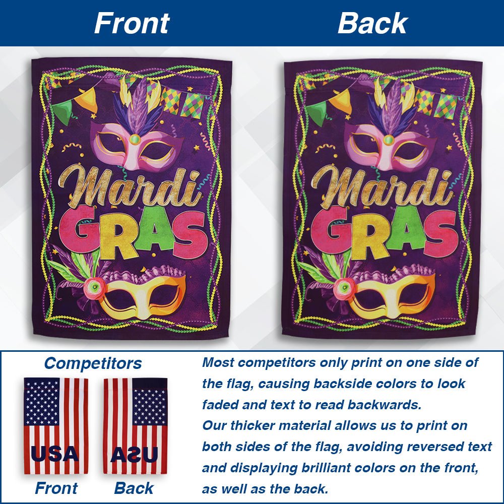 H&G Studios Mardi Gras (Carnival) 12x18in Garden Flag - Flags Importer