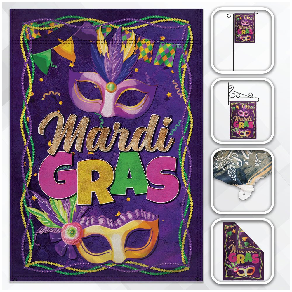 H&G Studios Mardi Gras (Carnival) 12x18in Garden Flag - Flags Importer