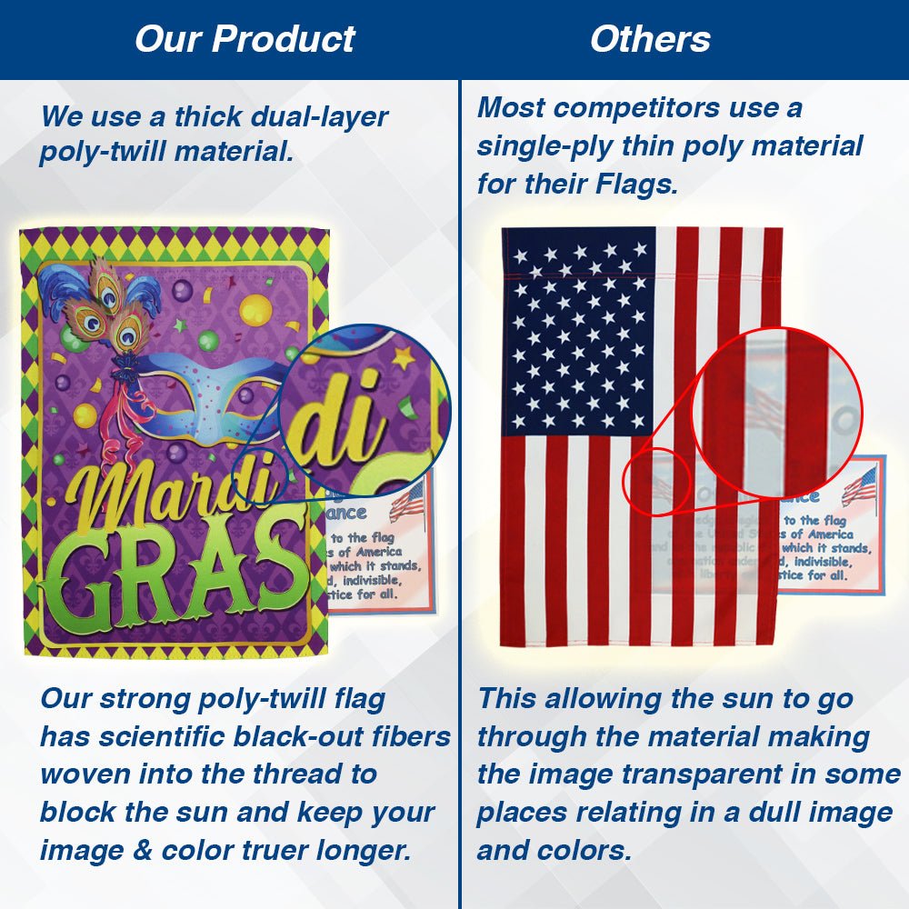 H&G Studios Mardi Gras (Jamboree) 12x18in Garden Flag - Flags Importer