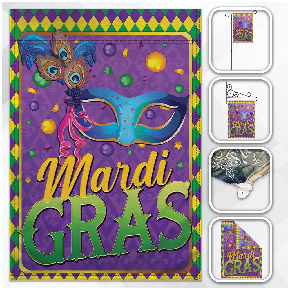 H&G Studios Mardi Gras (Jamboree) 12x18in Garden Flag - Flags Importer