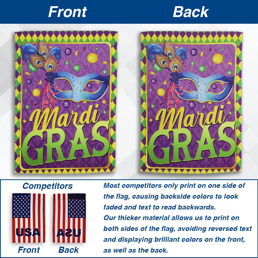 H&G Studios Mardi Gras (Jamboree) 12x18in Garden Flag - Flags Importer