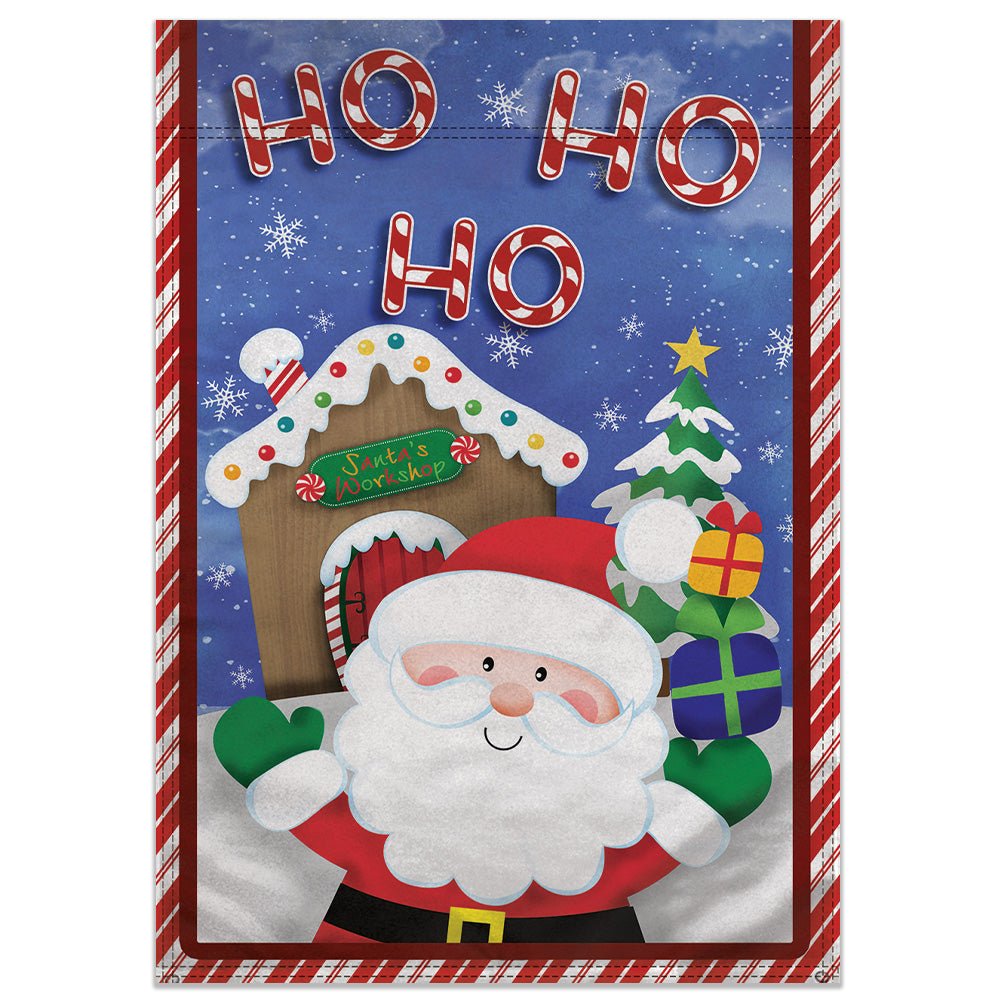 H&G Studios Santa (Ho Ho Ho) 12x18in Garden Flag - Flags Importer