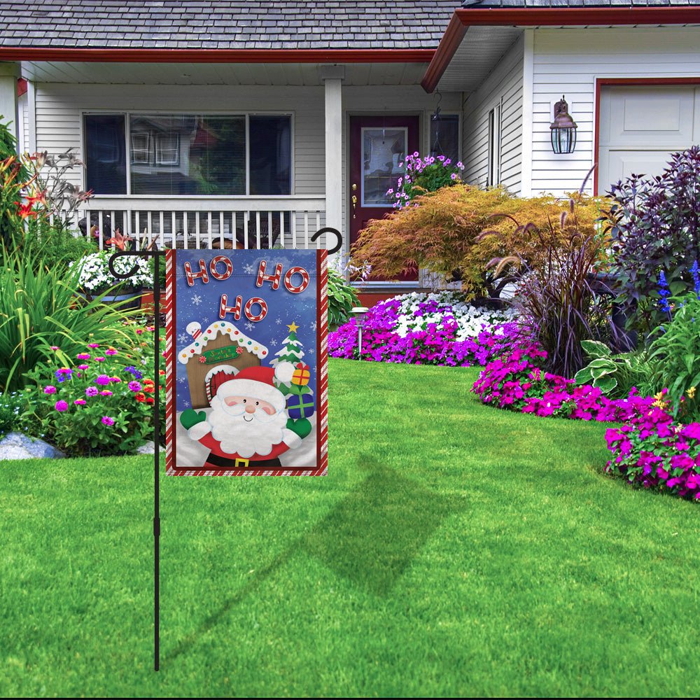 H&G Studios Santa (Ho Ho Ho) 12x18in Garden Flag - Flags Importer