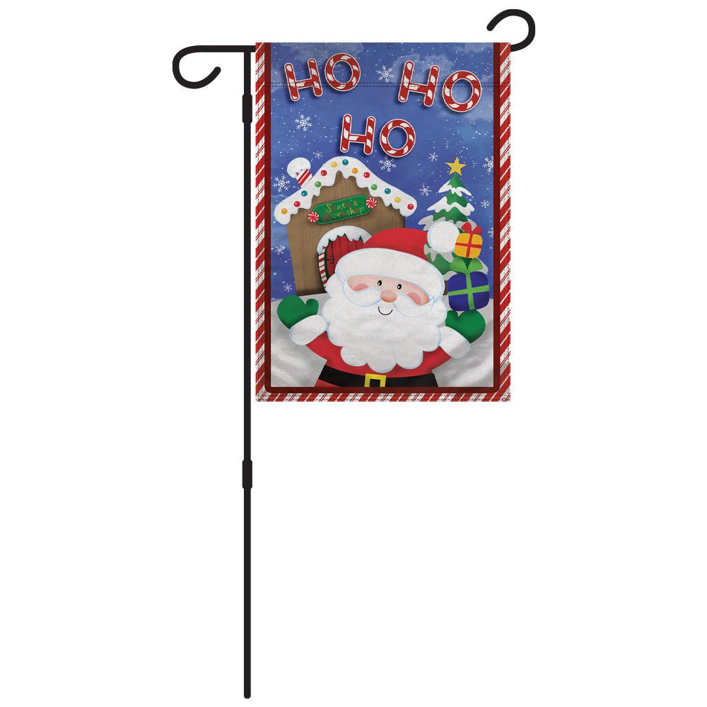 H&G Studios Santa (Ho Ho Ho) 12x18in Garden Flag - Flags Importer