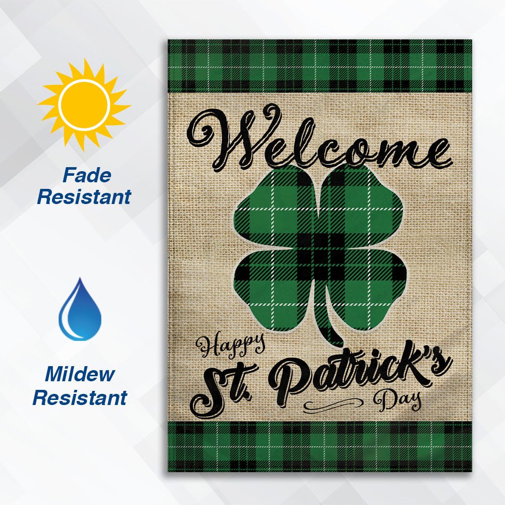H&G Studios St. Patrick's Day (Welcome) 12x18in Garden Flag - Flags Importer