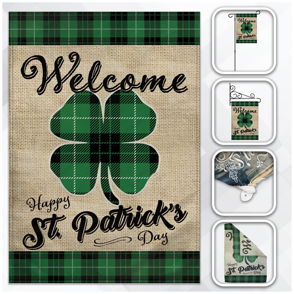 H&G Studios St. Patrick's Day (Welcome) 12x18in Garden Flag - Flags Importer