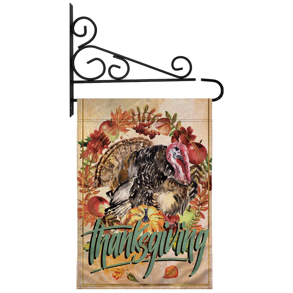 H&G Studios Thanksgiving (Turkey) 12x18in Garden Flag - Flags Importer