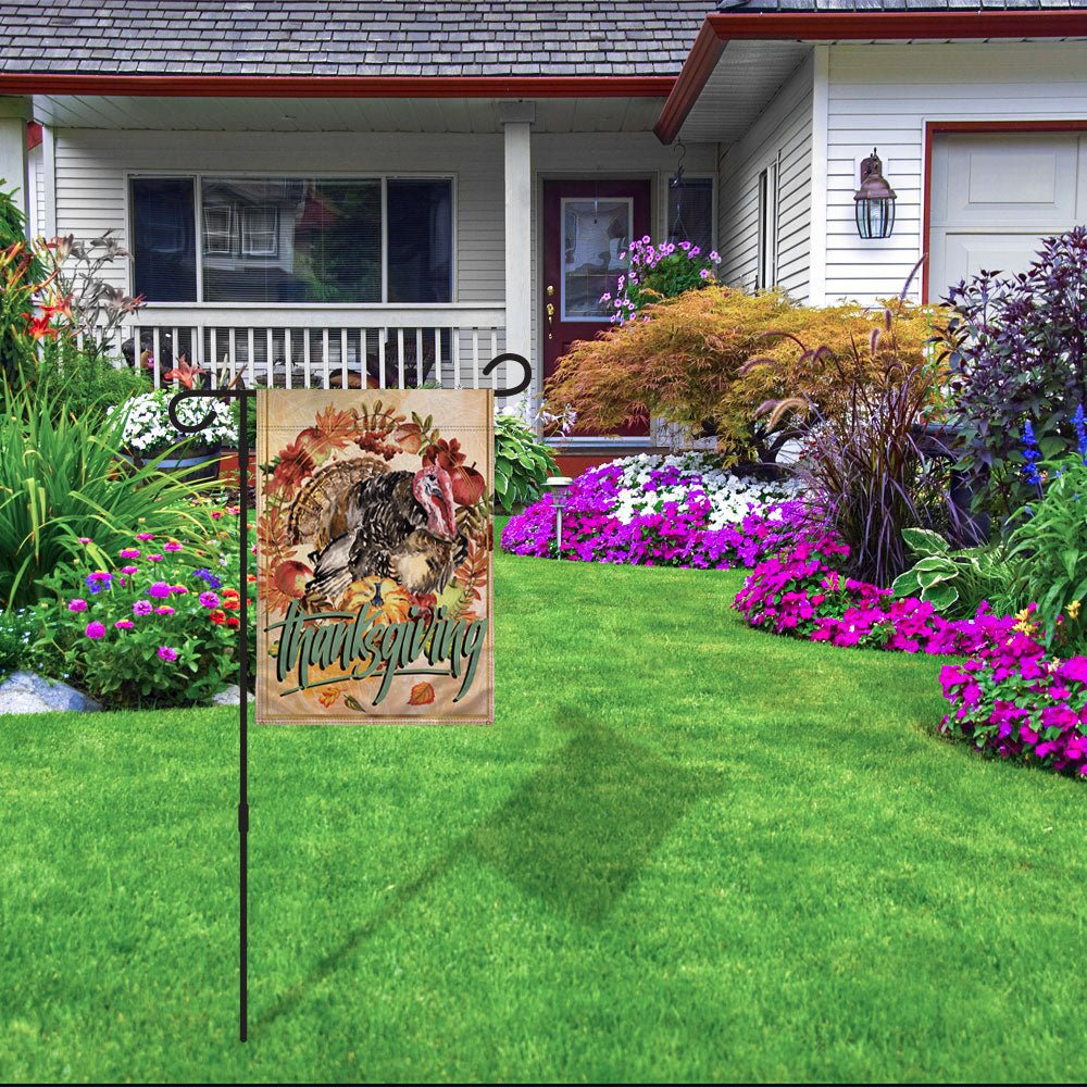 H&G Studios Thanksgiving (Turkey) 12x18in Garden Flag - Flags Importer