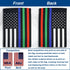 H&G Studios Thin Blue/Green/Red Line 12x18in Garden Flag - Flags Importer