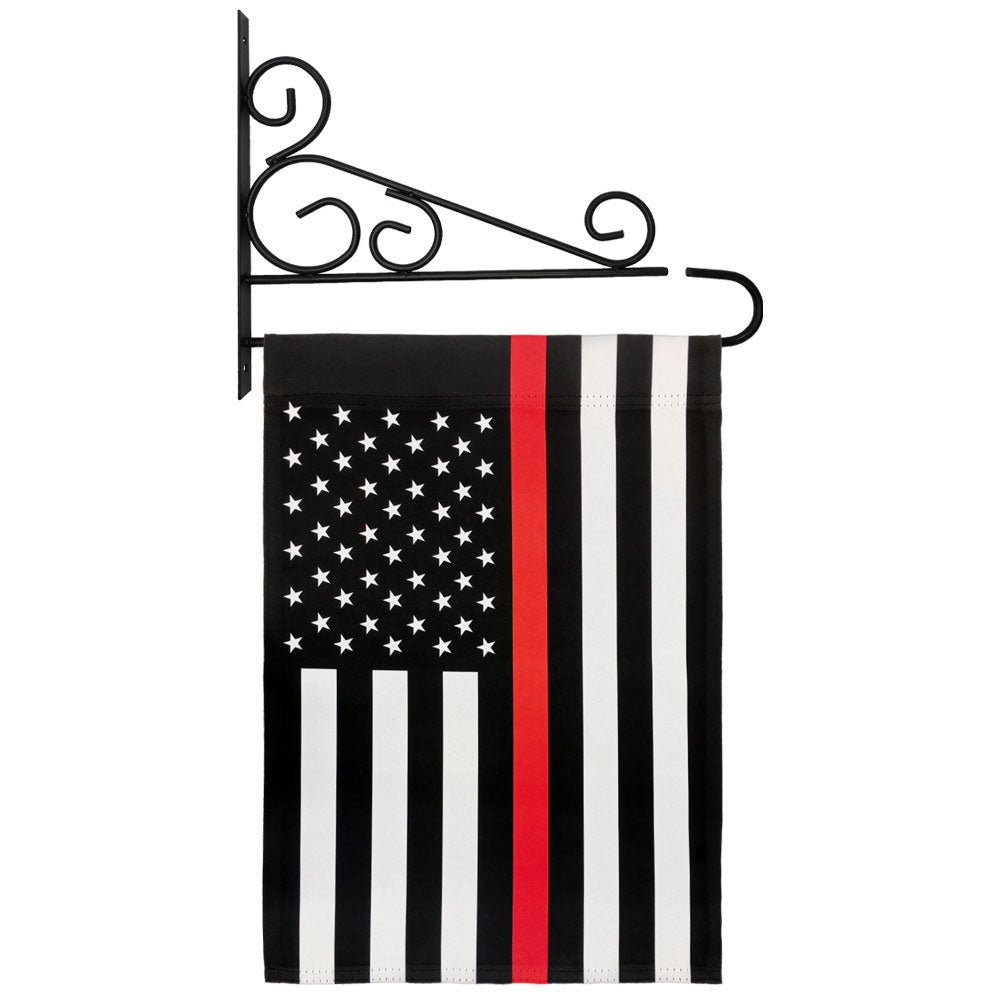 H&G Studios Thin Red Line 12x18in Garden Flag - Flags Importer
