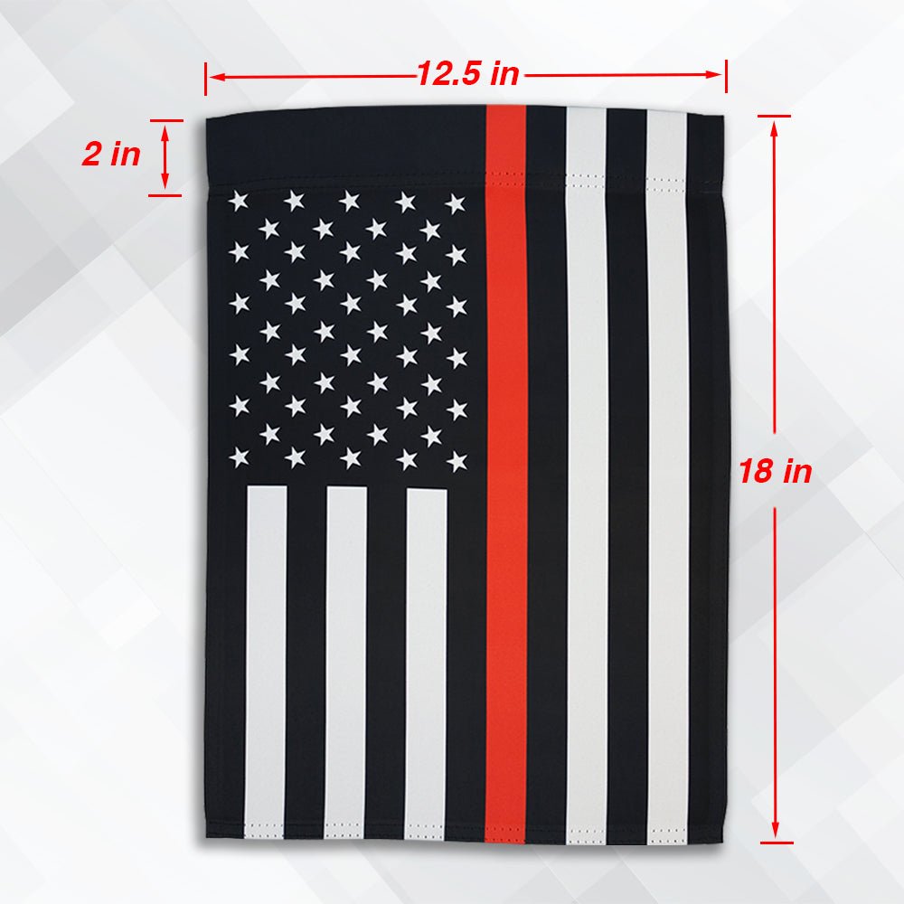 H&G Studios Thin Red Line 12x18in Garden Flag - Flags Importer