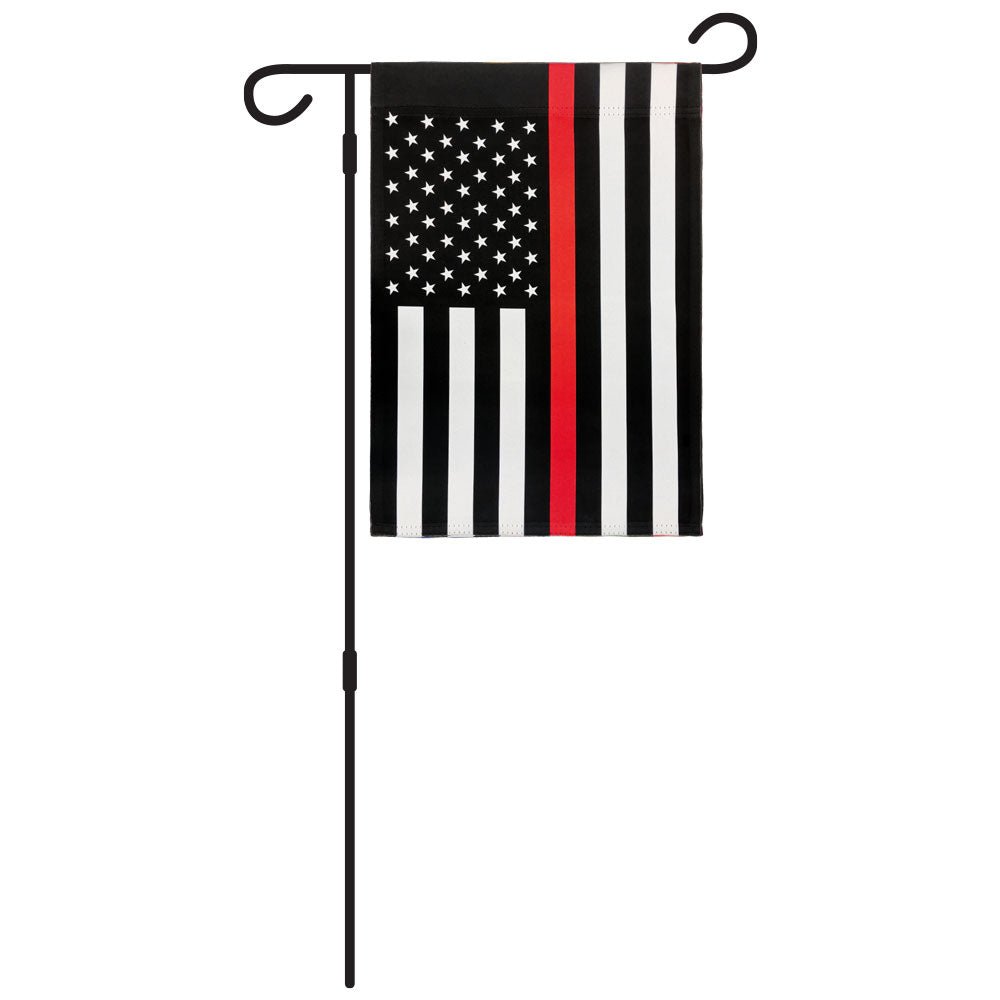 H&G Studios Thin Red Line 12x18in Garden Flag - Flags Importer