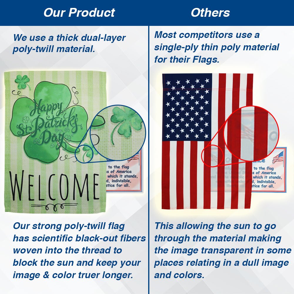 H&G Studios Welcome (St. Patrick's Day) 12x18in Garden Flag - Flags Importer
